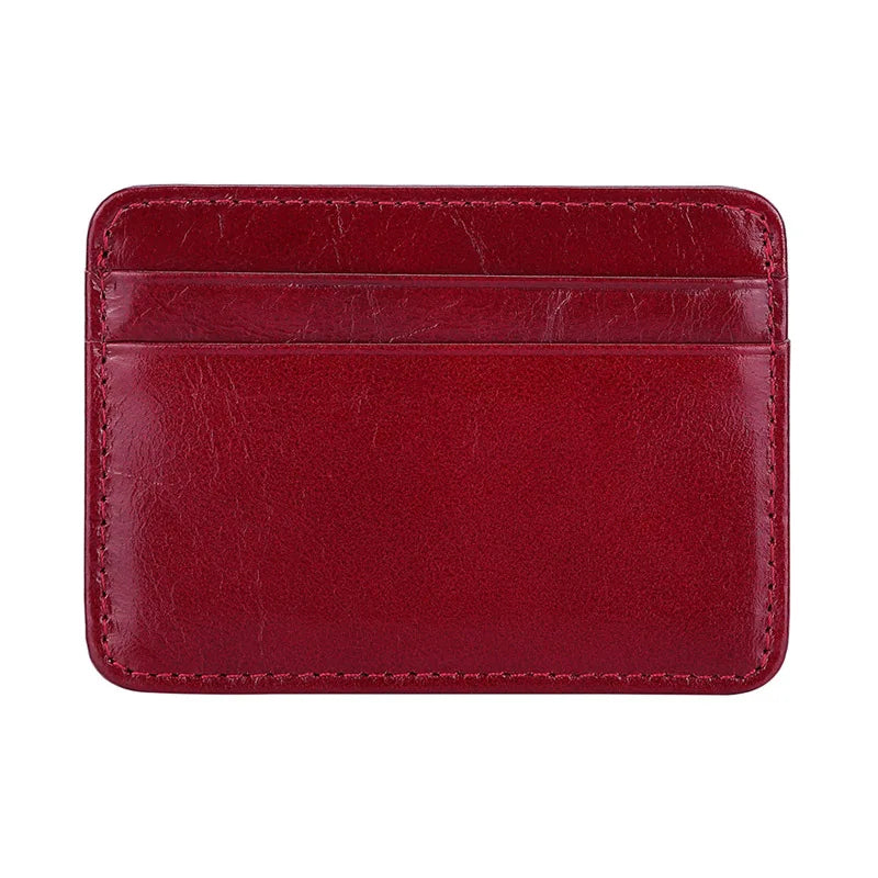 Porte-cartes en cuir véritable de mouton ultra fin et souple pour homme, mini portefeuille pour cartes de crédit, porte-cartes fin, petit porte-monnaie